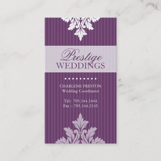 CARTE DE VISITE DE WEDDING PLANNER (Devant)