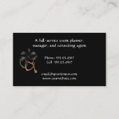 Carte de visite de wedding planner (Dos)
