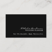 Carte de visite de wedding planner (Dos)