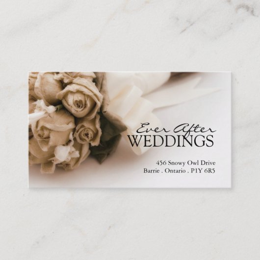 Carte de visite de wedding planner (Devant)