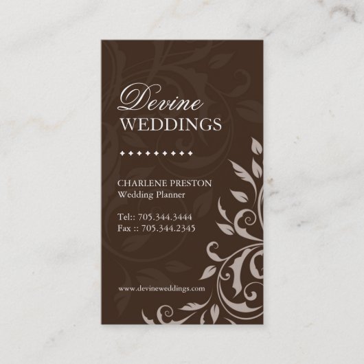Carte de visite de wedding planner (Devant)