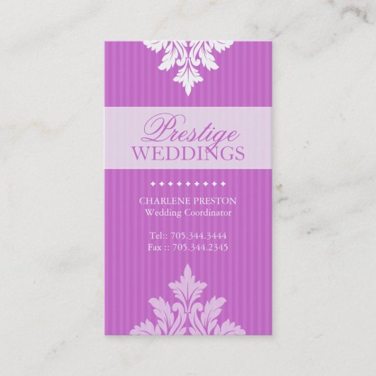 CARTE DE VISITE DE WEDDING PLANNER (Devant)