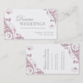 Carte de visite de wedding planner (Devant / Derrière)