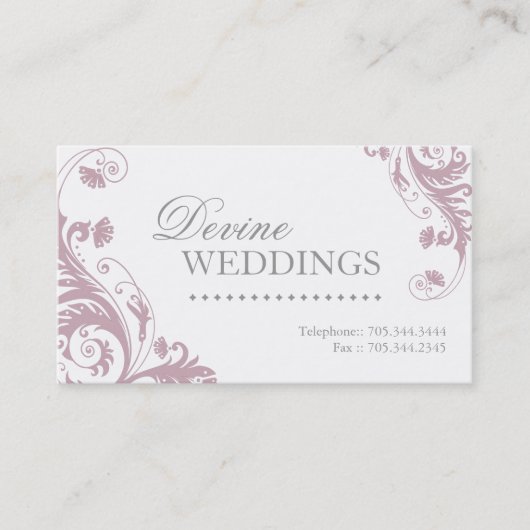 Carte de visite de wedding planner (Devant)