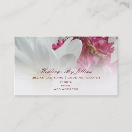 Carte de visite de wedding planner (Devant)
