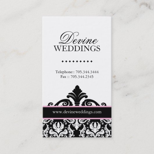 Carte de visite de wedding planner (Devant)