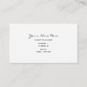 Carte de visite de wedding planner - anémone rose (Dos)