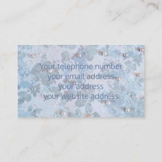 Carte de visite de wedding planner avec des perles (Dos)