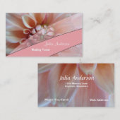 Carte de visite de wedding planner de dahlia (Devant / Derrière)