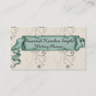 Carte de visite de Wedding planner vert