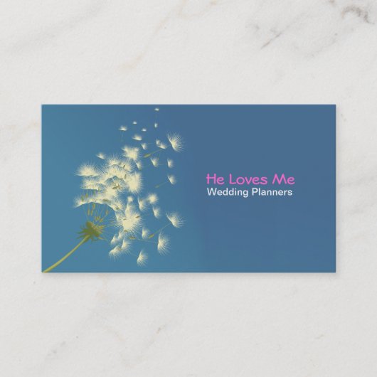 carte de visite de wedding planners de pissenlit (Devant)