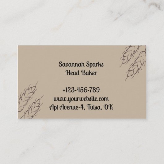 Carte de visite de Whisk Collery Brown (Dos)