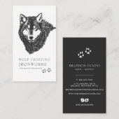 Carte de visite de Wolf de croquis vintage (Devant / Derrière)