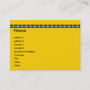 Carte de visite de Yellow Cab