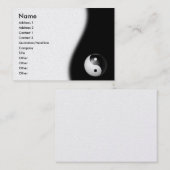 Carte de visite de Yin-Yang (Devant / Derrière)