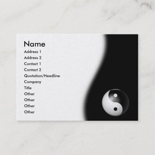 Carte de visite de Yin-Yang (Devant)