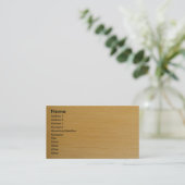 Carte de visite de yoga (Debout devant)