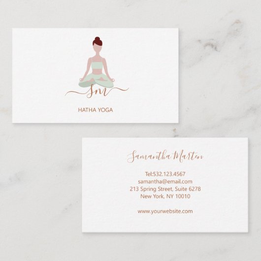 Carte de visite de yoga (Devant / Derrière)