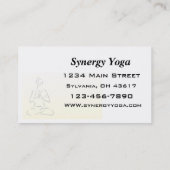 Carte de visite de yoga (Dos)