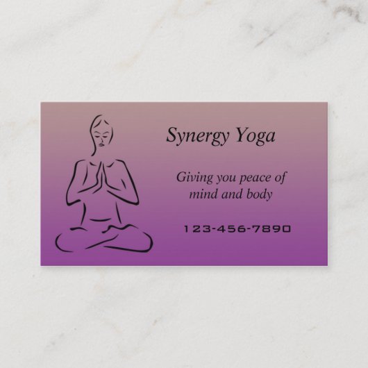Carte de visite de yoga (Devant)