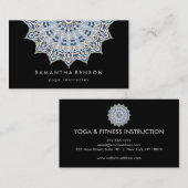 Carte de visite de yoga avec logo de fleur de lotu (Devant / Derrière)