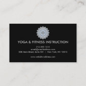 Carte de visite de yoga avec logo de fleur de lotu (Dos)