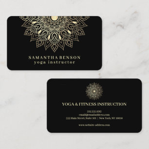 Carte de visite de yoga avec logo de fleur de lotu