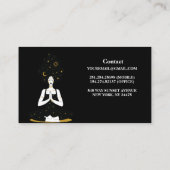 Carte de visite de Yoga céleste noir et or (Dos)