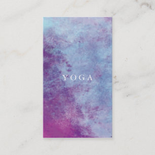 Carte de visite de yoga d'aquarelle