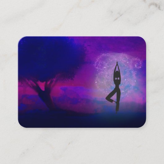 Carte de visite de yoga de méditation (Devant)