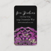 Carte de visite de Yoga Mandala violet (Dos)