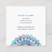 Carte de visite de Yoga spirituel Mandala Blue Pin (Dos)