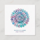 Carte de visite de Yoga spirituel Mandala Blue Pin (Devant)