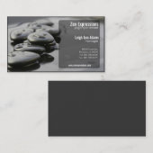 carte de visite de yoga zen rocks (Devant / Derrière)