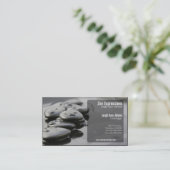carte de visite de yoga zen rocks (Debout devant)