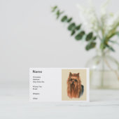 Carte de visite de Yorkshire Terrier (Debout devant)