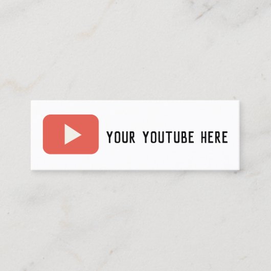 carte de visite de youtube (Devant)