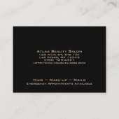 Carte de visite de Yuki (Dos)