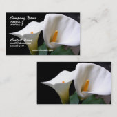 Carte de visite de zantedeschia (Devant / Derrière)