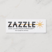 Carte de visite de Zazzle (Dos)