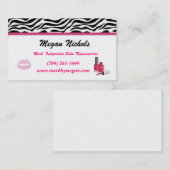 Carte de visite de zèbre (Devant / Derrière)