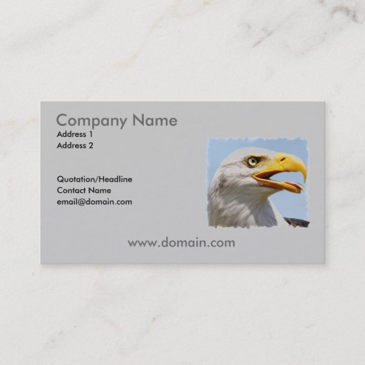 Carte de visite d'Eagle chauve (Devant)
