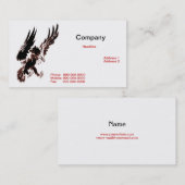 Carte de visite d'Eagle de chasse (Devant / Derrière)