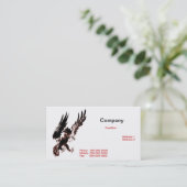 Carte de visite d'Eagle de chasse (Debout devant)