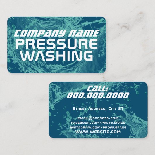 Carte de visite d'eau (Devant / Derrière)