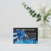 Carte de visite d'eau minérale et boissons. (Debout devant)