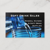 Carte de visite d'eau minérale et boissons. (Devant)