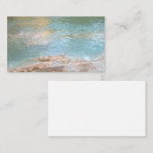 Carte de visite d'eau vert bleu yoga (Devant / Derrière)