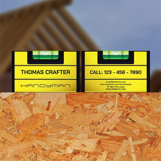 Carte De Visite Débit de bulle de niveau de l'esprit Faux