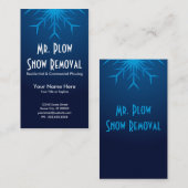 Carte De Visite déblaiement de neige brillant de flocon de neige (Devant / Derrière)